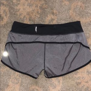 Gray Lululemon Speed Shorts